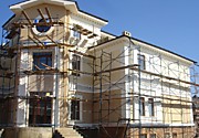 Усадьба Третья охота, утепление и монтаж архитектурных декоративных элементов)